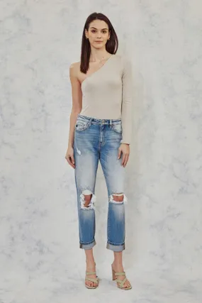 Kancan High Rise Cuffed Mom Jeans