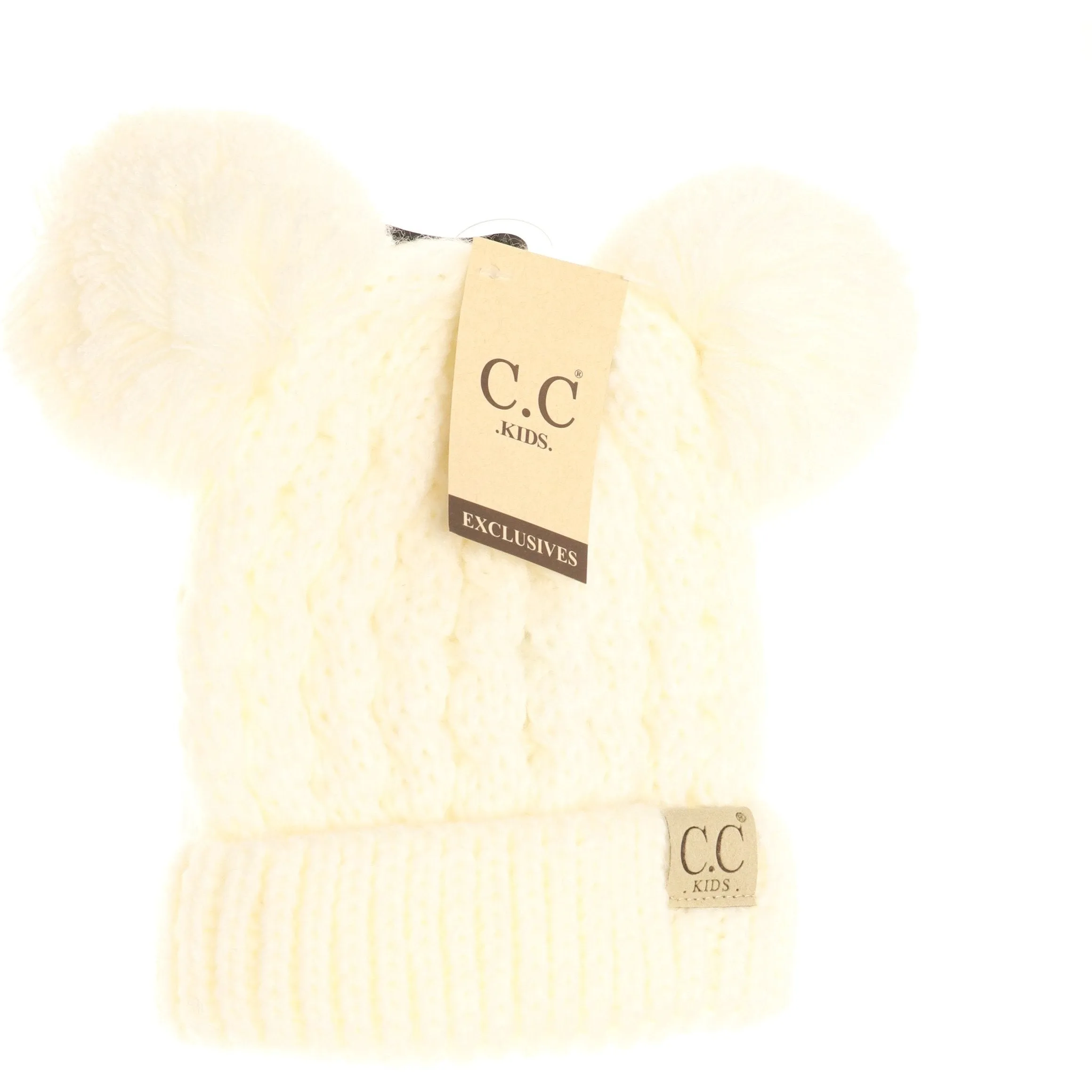 Kids Solid Double Pom CC hat- additional colors