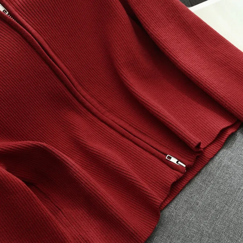 Knitted Cotton Hoodie