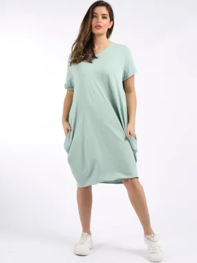 Ladies Plain Cotton Cocoon Dress