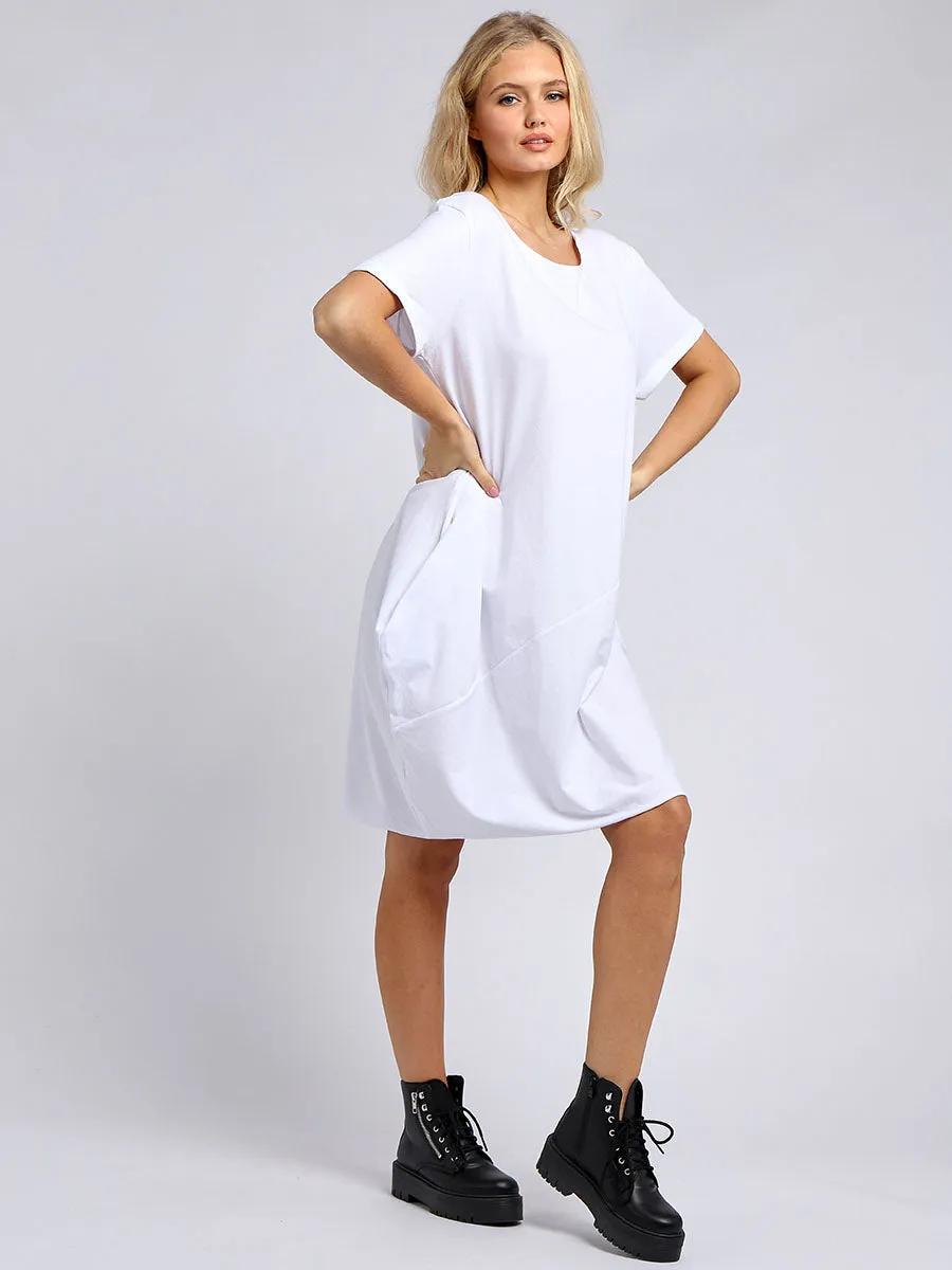 Ladies Plain Cotton Cocoon Dress