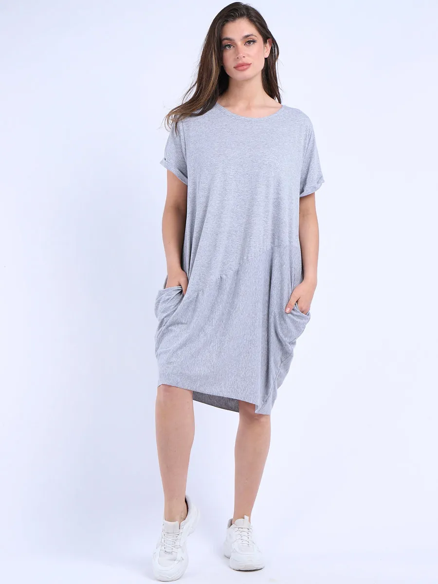 Ladies Plain Cotton Cocoon Dress