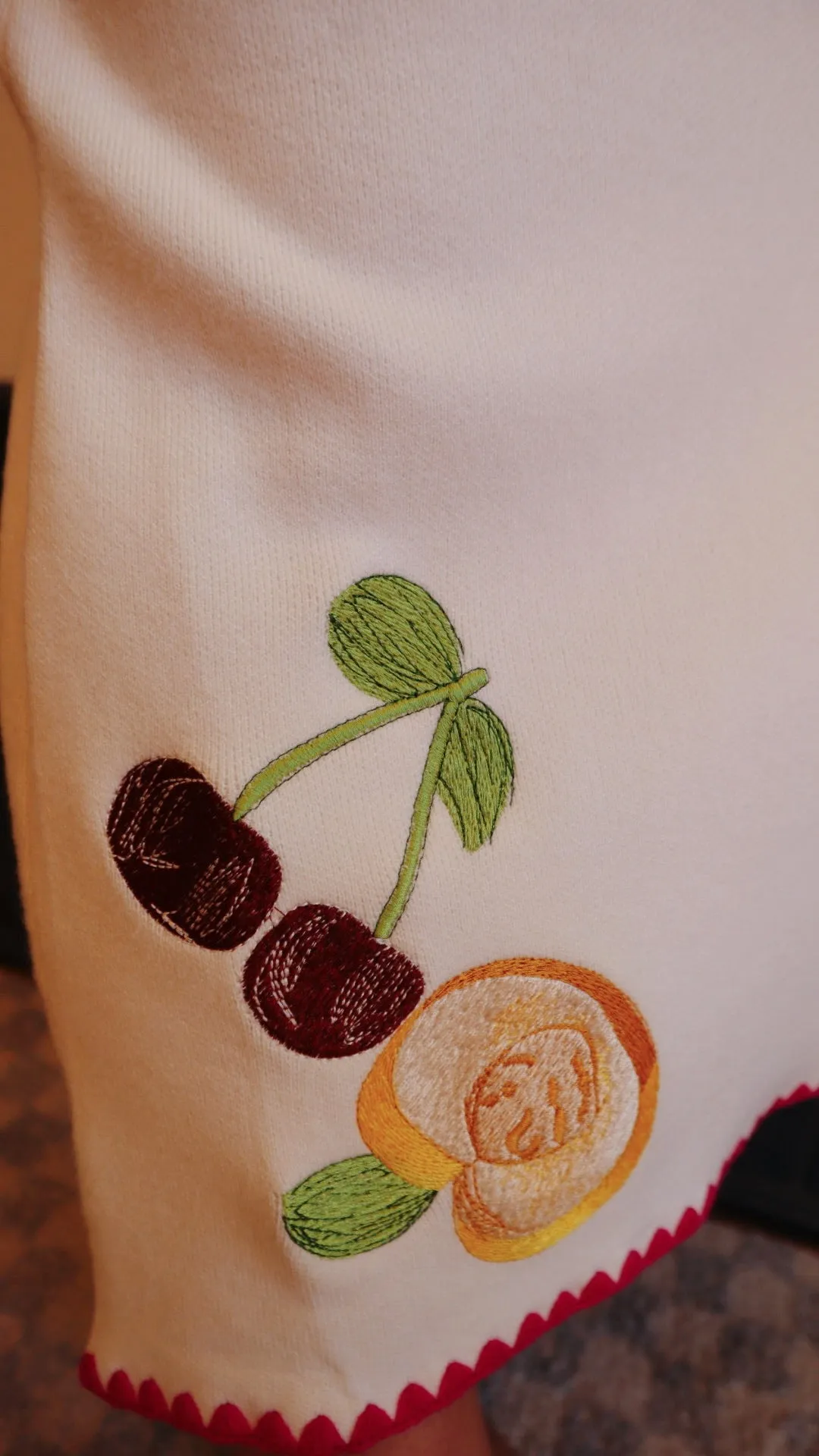 Lemon Embroidered Sweater Dress
