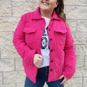 Lightweight Quilted Button Jacket