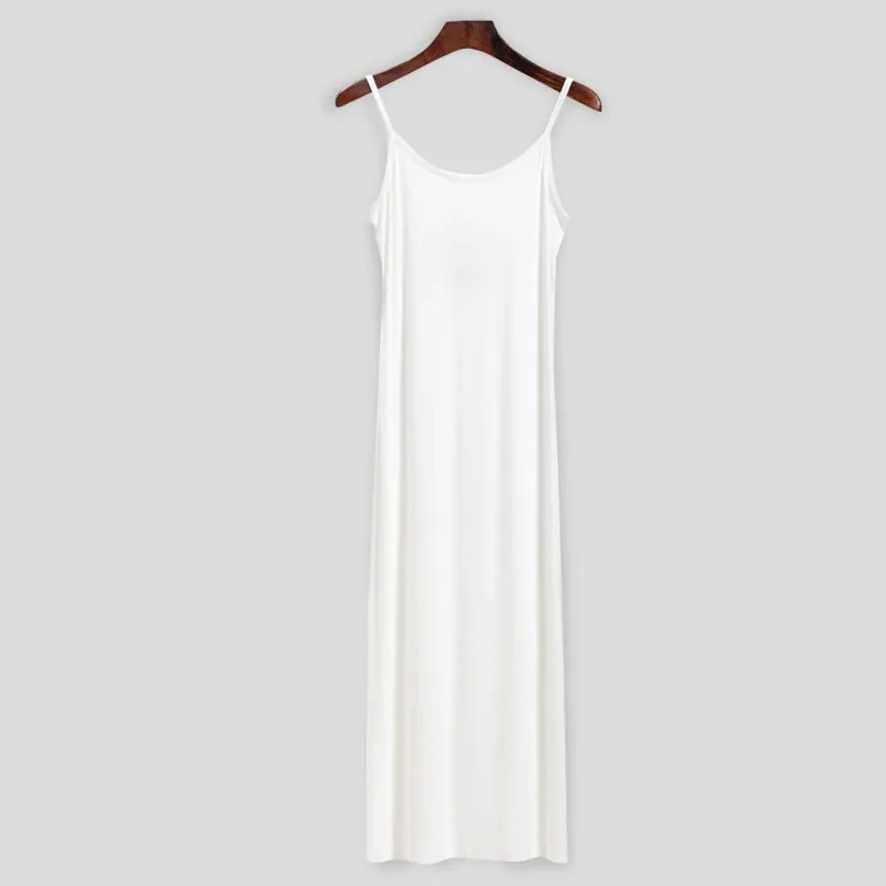 LVSANW Hirsionsan Spring Autumn O-Neck Elastic Knit Long Dresses Women 2024 Elegant Chic Soft Lady Hollowing Sweater Dresses Femme New