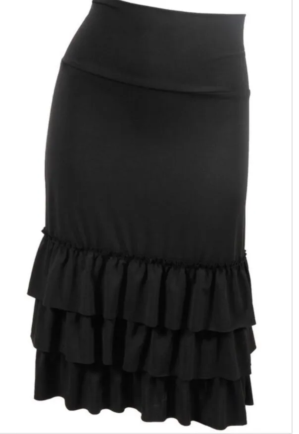 Marlene Ruffle Skirt/Slip Extender- Navy