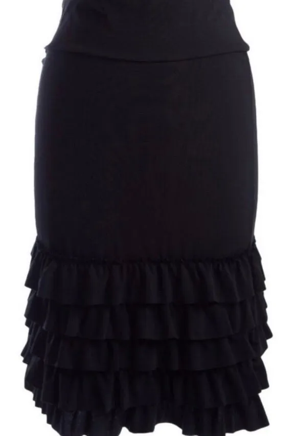 Marlene Ruffle Skirt/Slip Extender- Navy