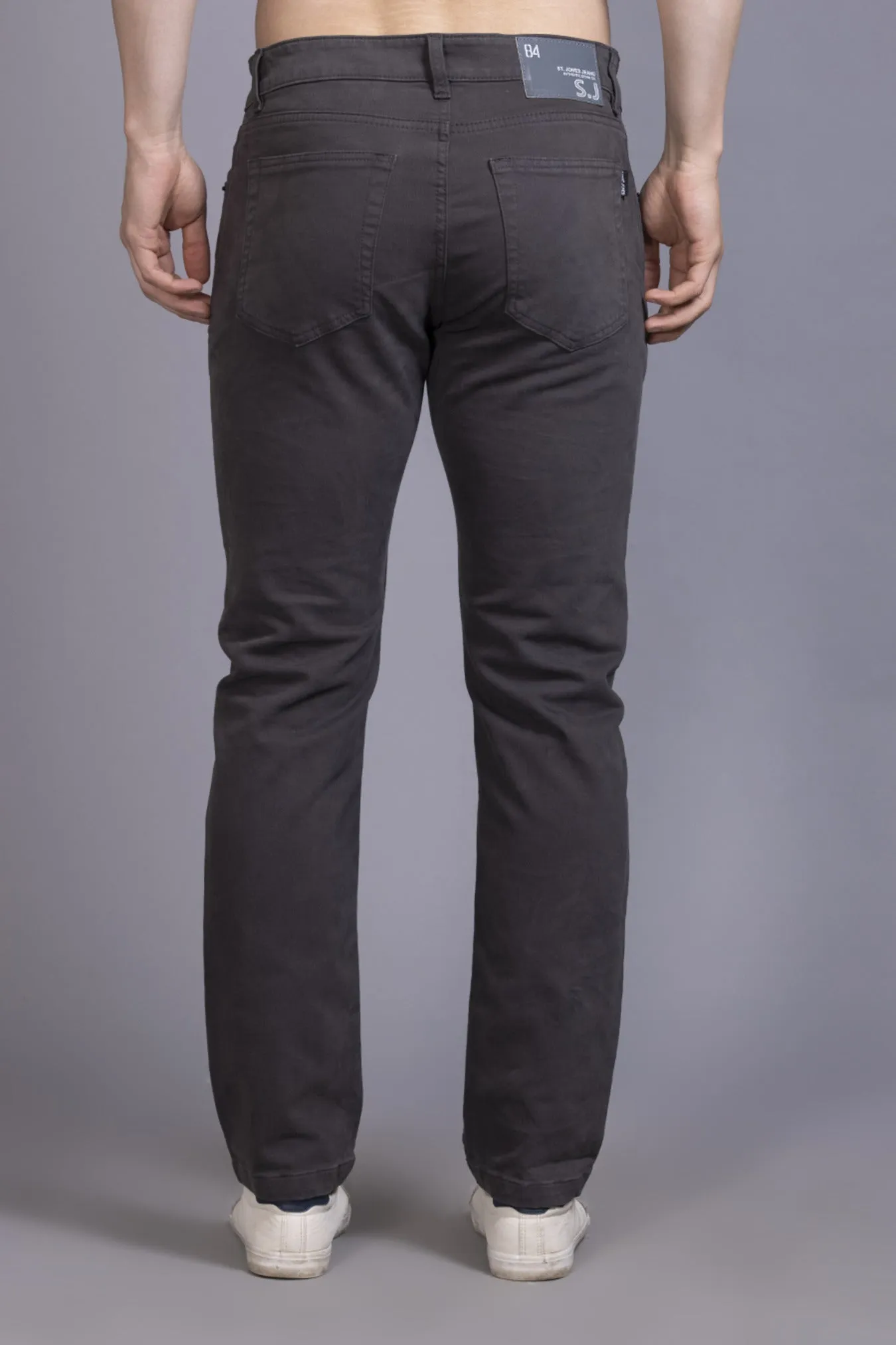 Men Colored jeans Slimfit-Dark grey