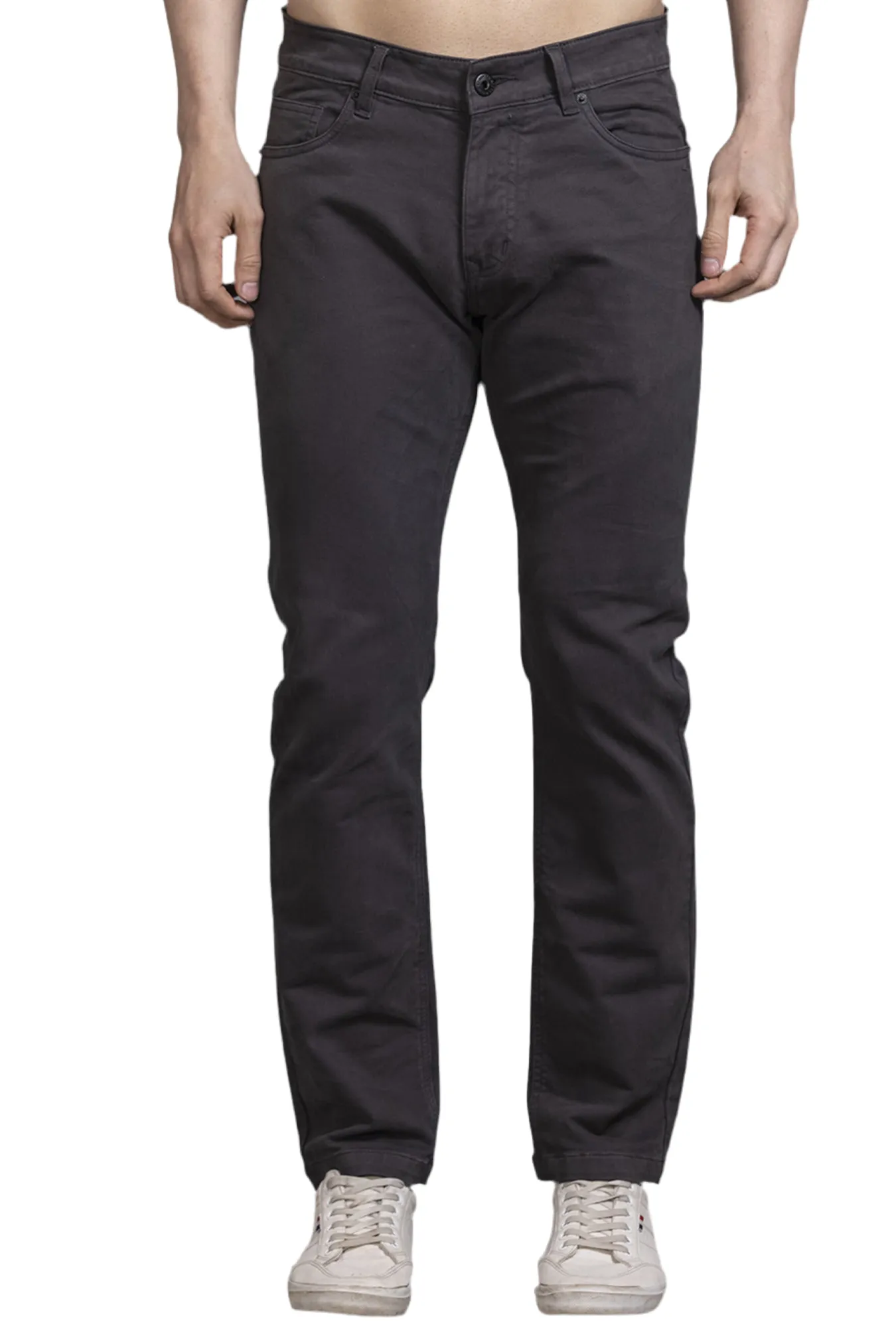 Men Colored jeans Slimfit-Dark grey