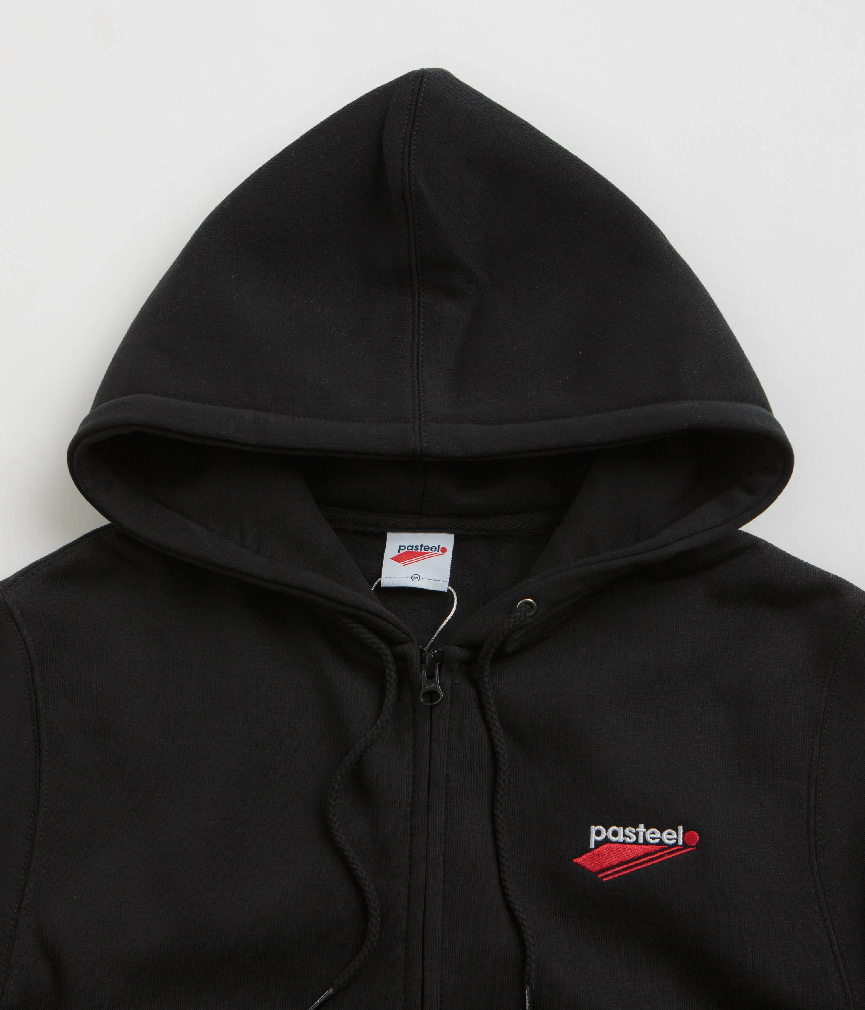 Pasteelo Embroidered O.G. Zip Hoodie - Black