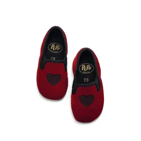 Pepe' Red Velvet Heart Soft Smoking Slip On 280