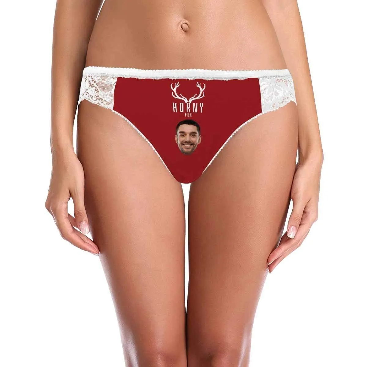 Personalized Face Womens?Panties Custom Horny Sexy Underwear Women's Lace Panty Gift For Her