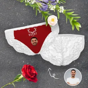 Personalized Face Womens?Panties Custom Horny Sexy Underwear Women's Lace Panty Gift For Her