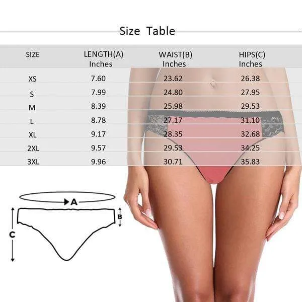 Personalized Face Womens?Panties Custom Horny Sexy Underwear Women's Lace Panty Gift For Her