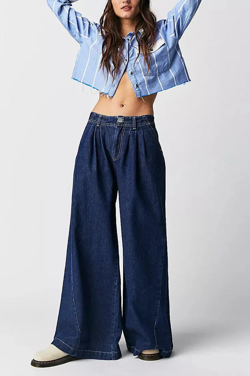 PN0179 Wide Leg Denim Jeans