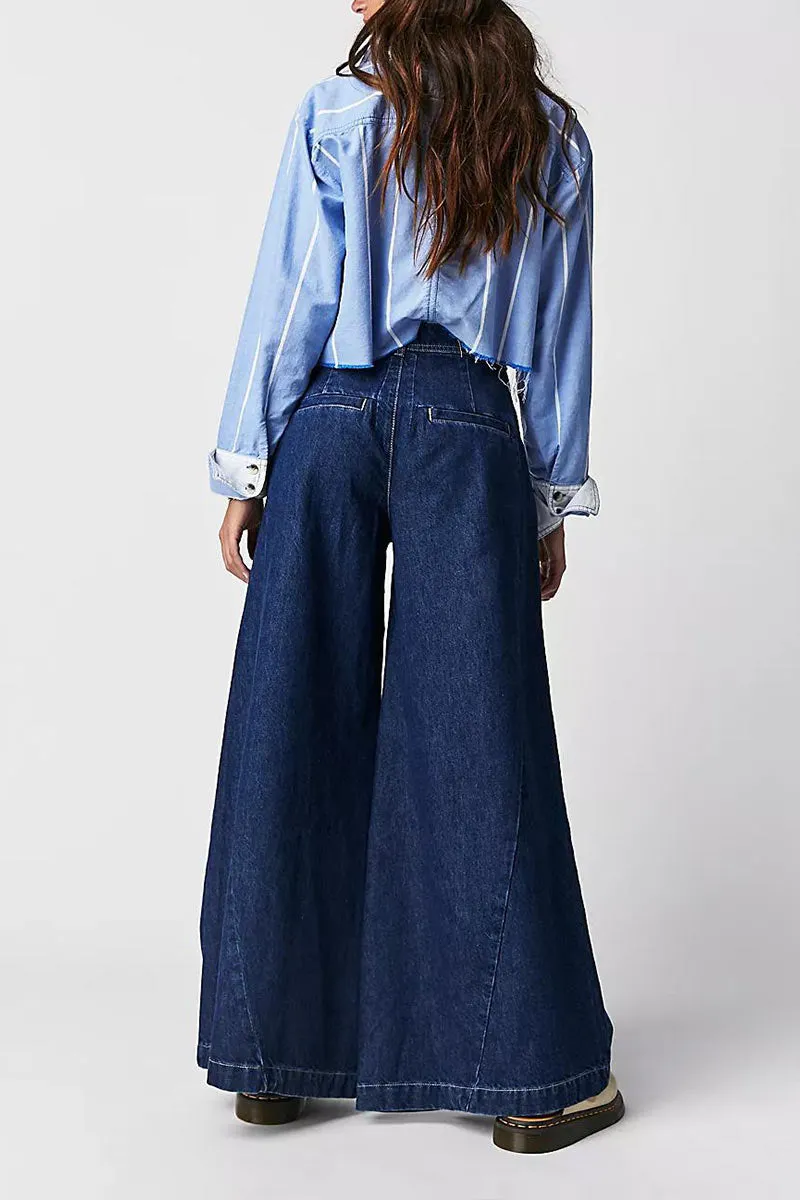 PN0179 Wide Leg Denim Jeans
