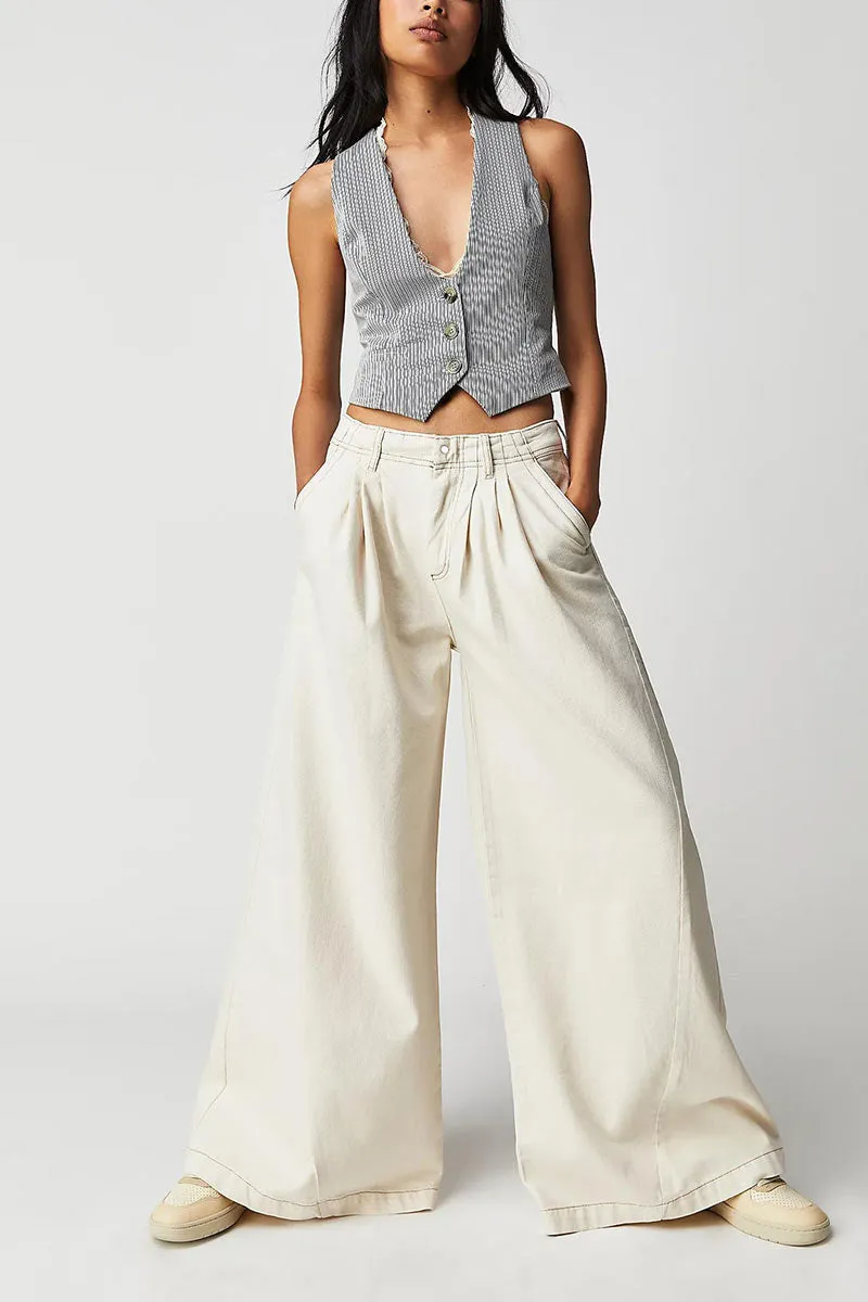 PN0179 Wide Leg Denim Jeans