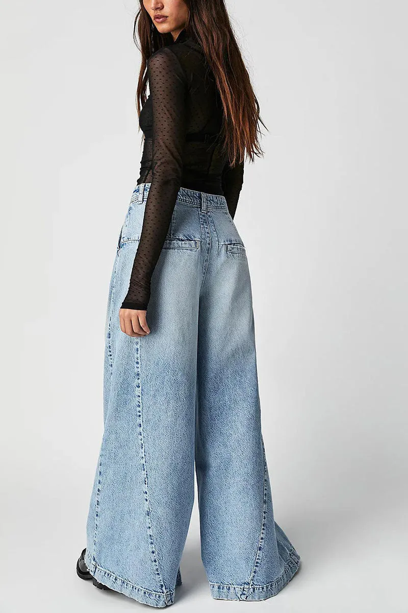 PN0179 Wide Leg Denim Jeans