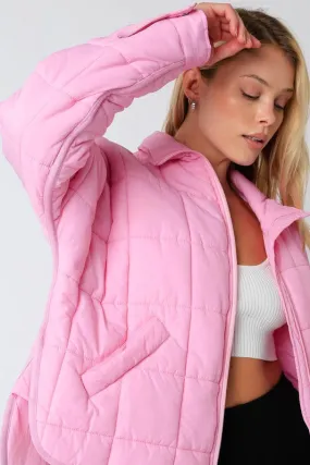 Quilted Front Zip Jacket