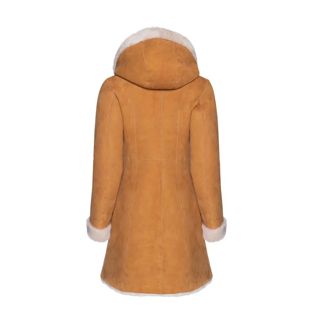 SANTA FE Merino Shearling Hooded Coat
