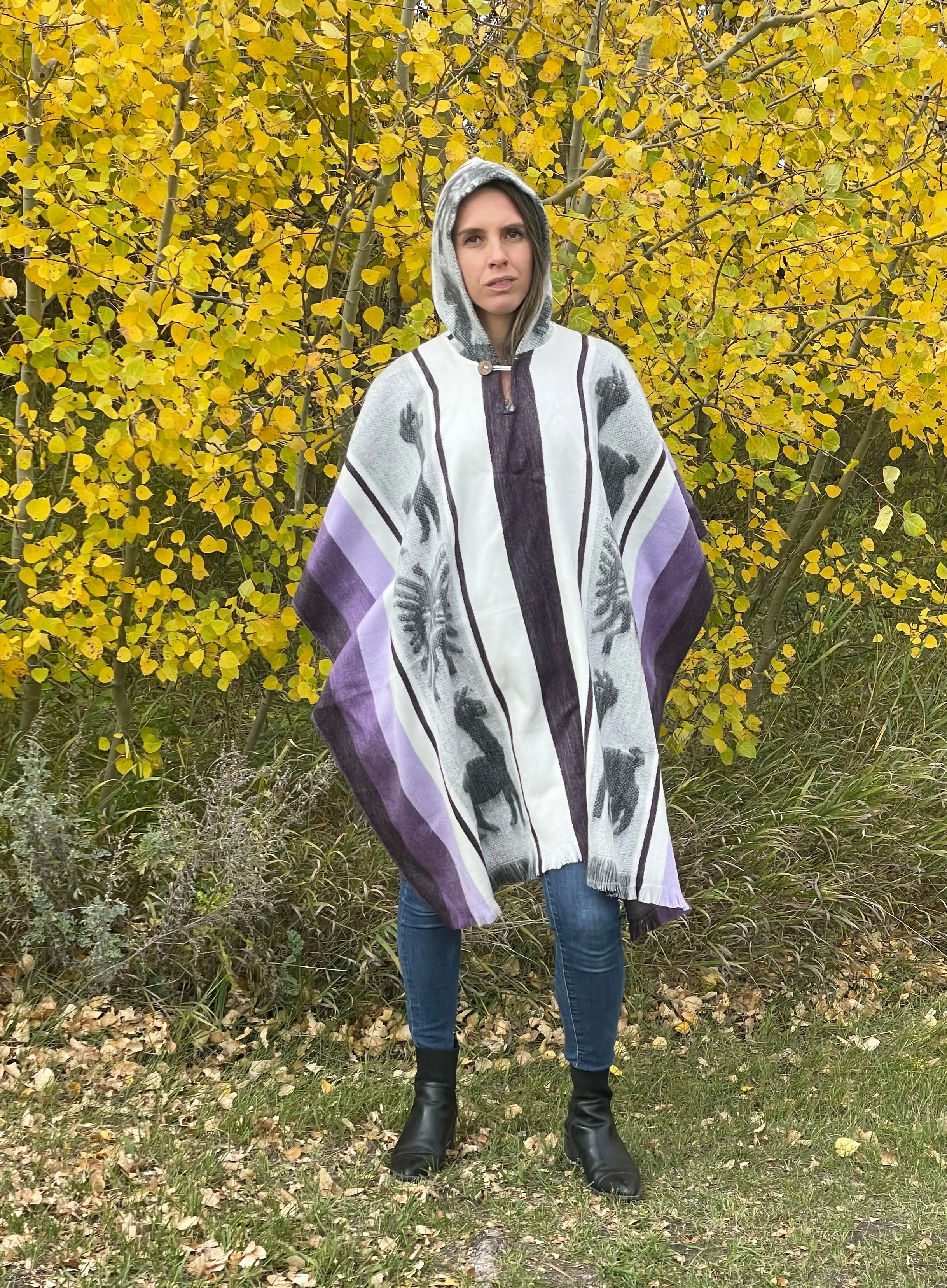 Soft Elegant Artisan Alpaca Wool Poncho