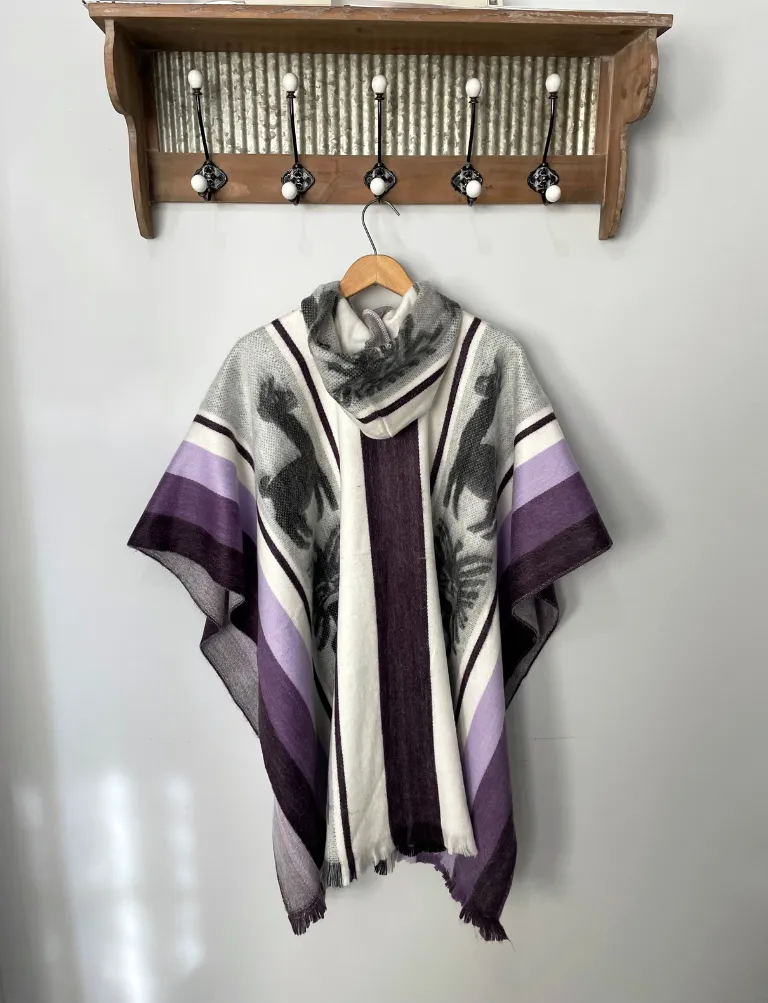Soft Elegant Artisan Alpaca Wool Poncho