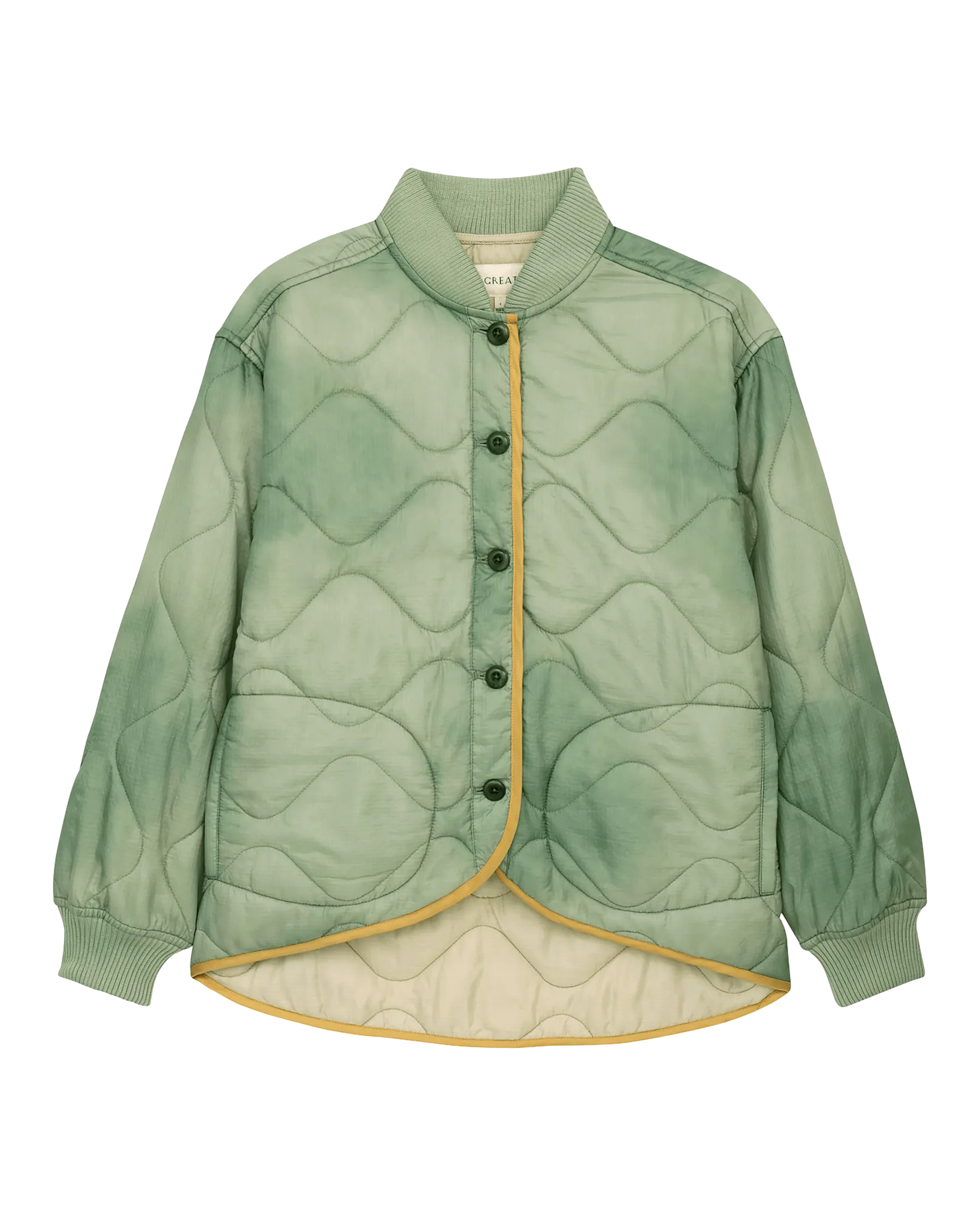 The Quilted Liner Jacket. -- Mottled Green