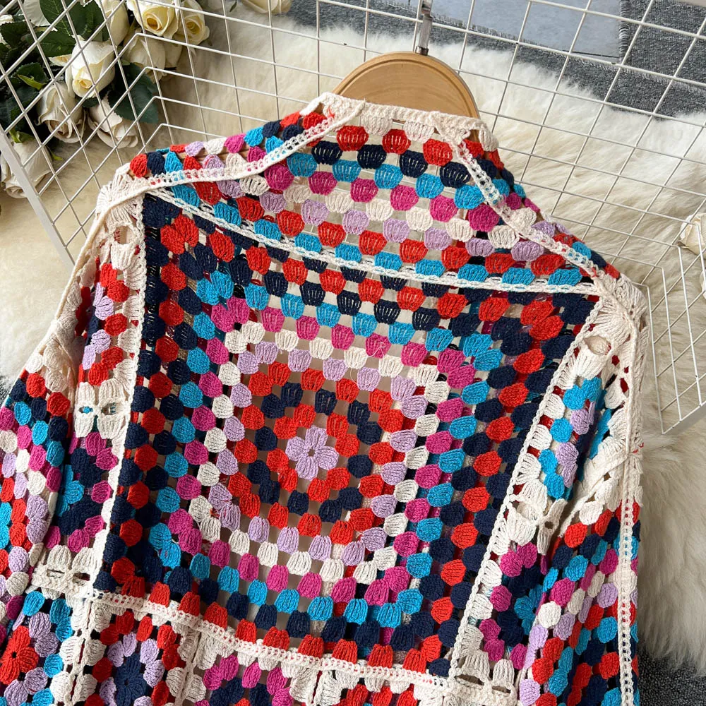 Vintage Floral Knit Cardigan