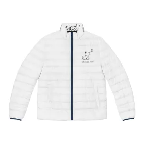 Whimsical Wolf Men's Puffer Jacket (AOP)