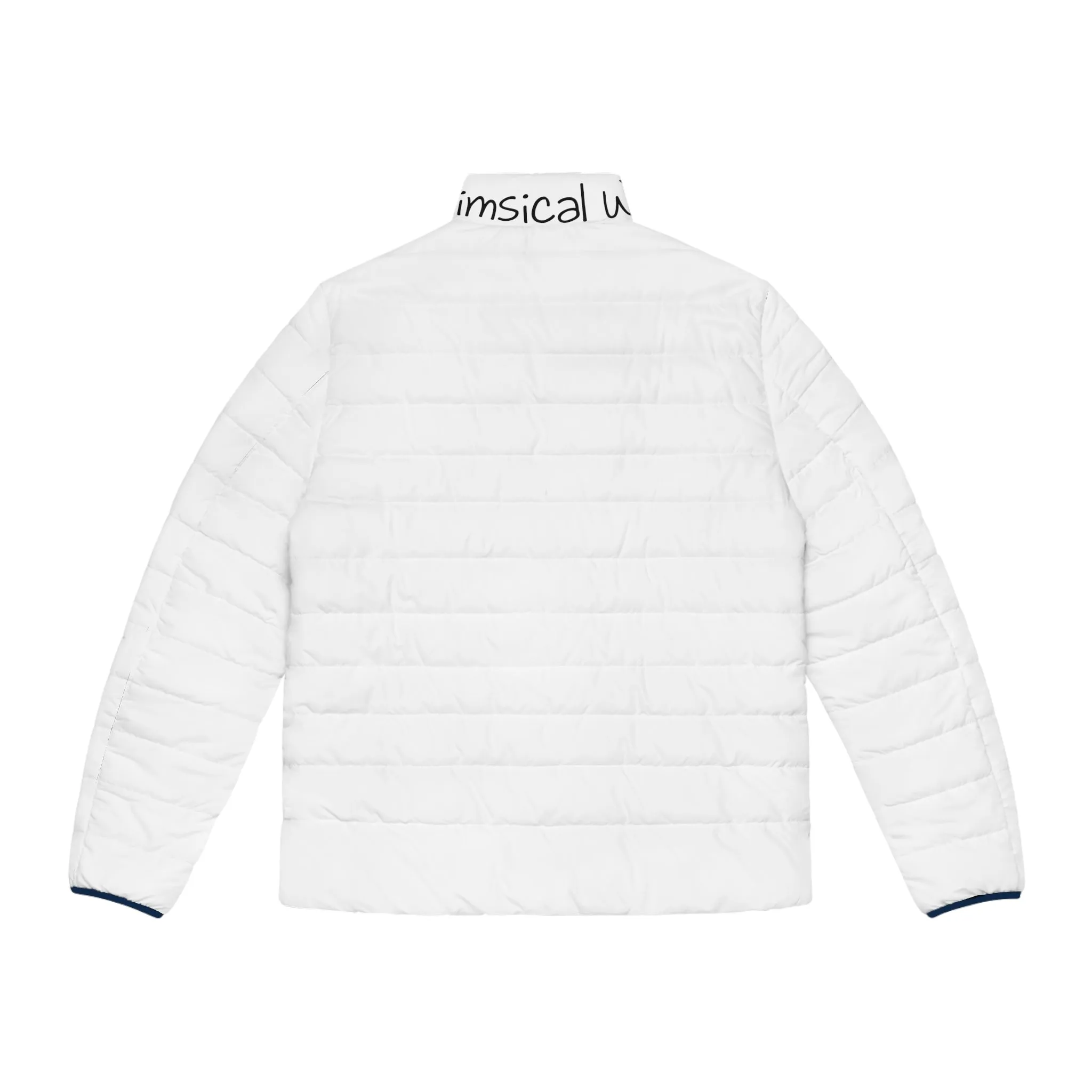 Whimsical Wolf Men's Puffer Jacket (AOP)